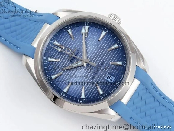 0218 GoAnywhere Aqua Terra 41mm VSF 1:1 Best Edition Summer Blue Dial on Blue Rubber Strap A8900 Super Clone 7719